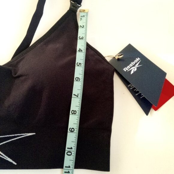 Reebok Studio Maternity Nursing Sports Bra Medium Support Removable Pad Black XL - Picture 7 of 15